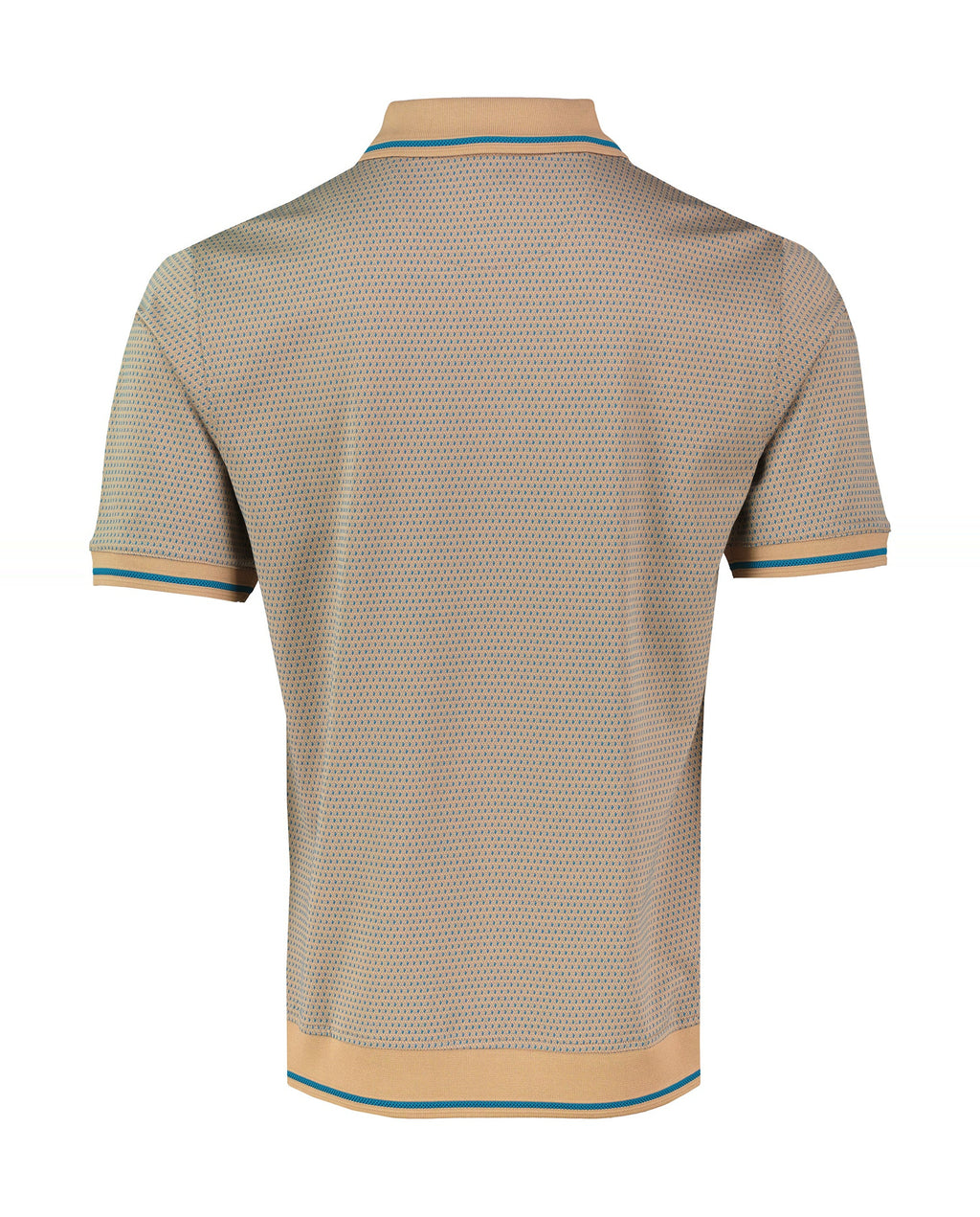 Men's Pal Zileri Light Brown 3 Button Mercerised Polo Shirt — view 3