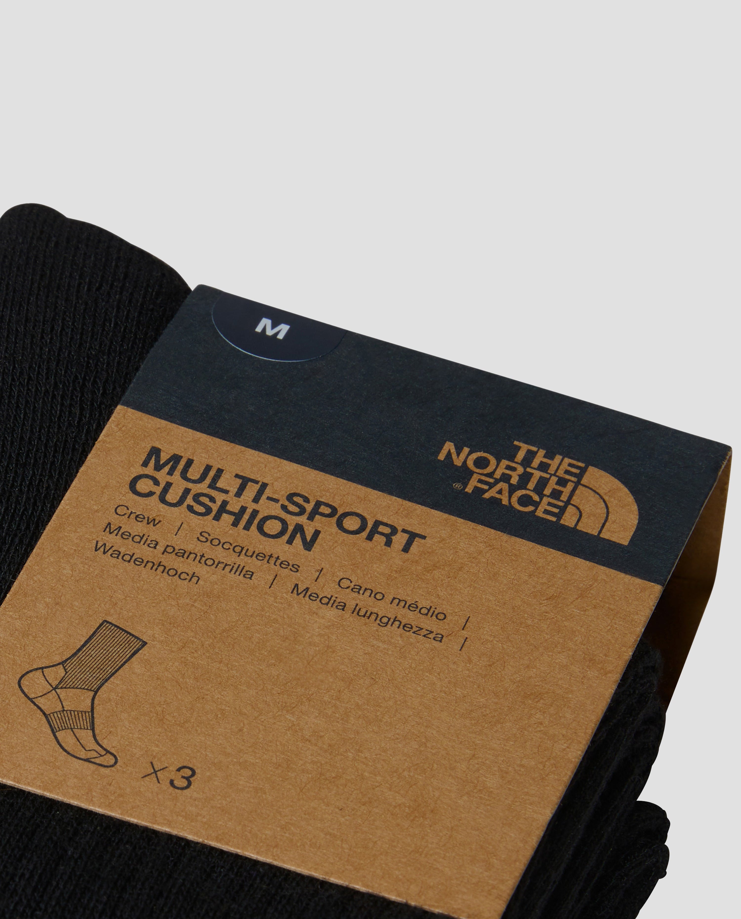 The North Face Black Sport Cush Crew Sock 3p — view 3