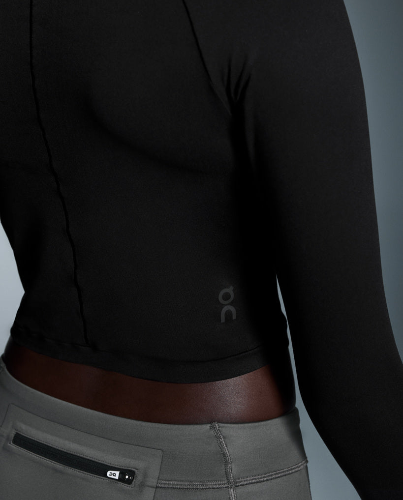 Women's On Running Studio Long-T Crop Black — view 2