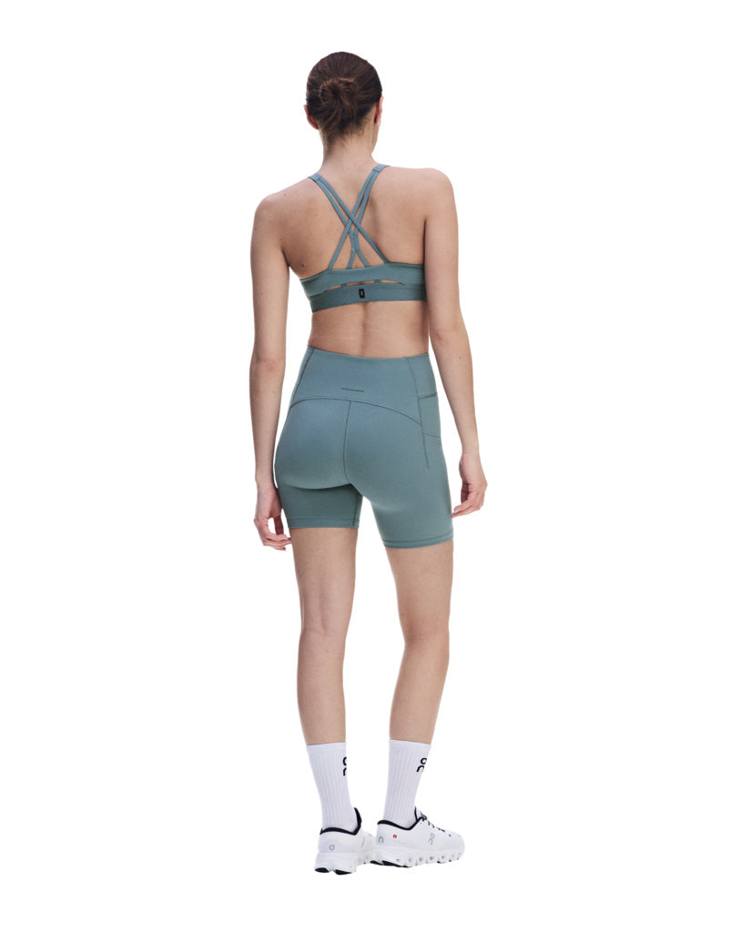 Women's On Running Studio Tights Short 6" 1 Agave — view 2