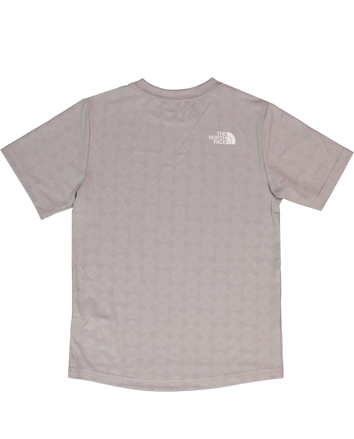 Light gray t-shirt with a brand logo on the back against a white background