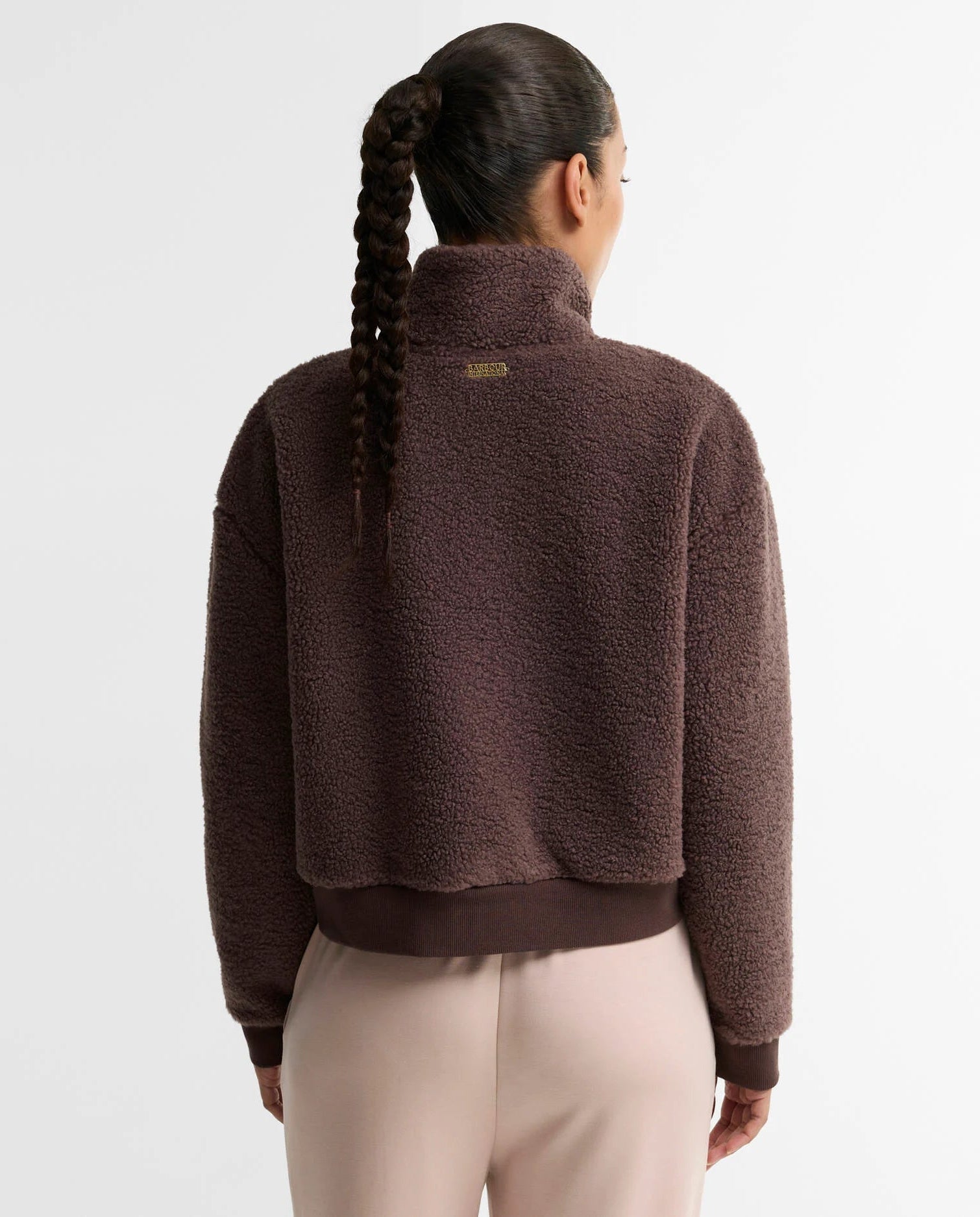 Women's Barbour International Gea Fleece In Truffle — view 3
