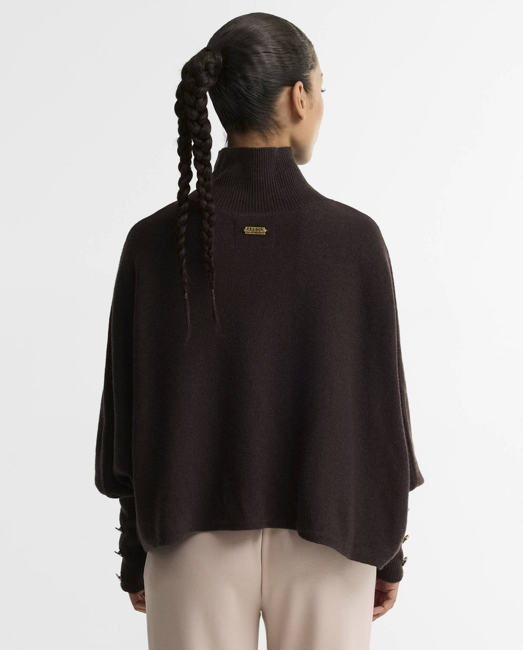 Women's Barbour International Lilah Knitted Jumper In Truffle — view 3