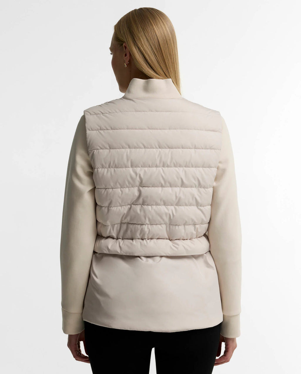 Women's Barbour International Ari Quilted Sweat In Moonbeam — view 3