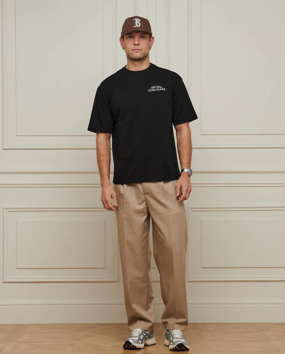 Men's Belier Black Gentlemans Lounge Graphic T-Shirt — view 3