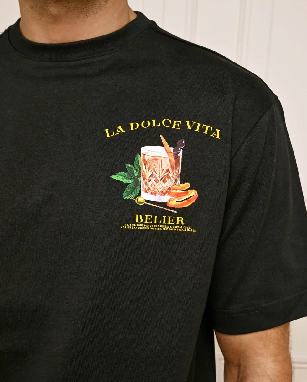 Men's Belier Black Old Fashioned T-Shirt — view 3
