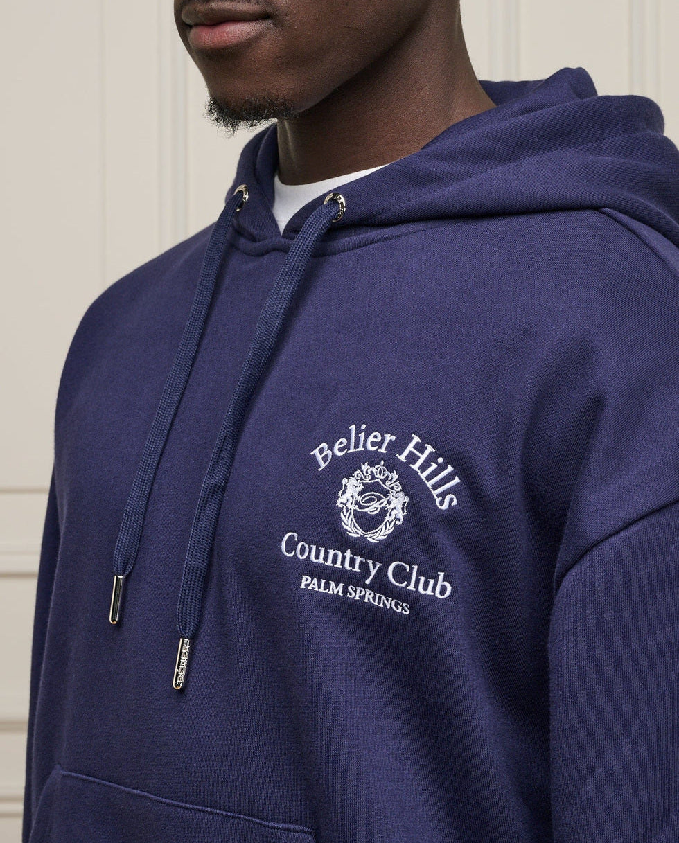 Men's Belier Navy Country Club Hoodie — view 3