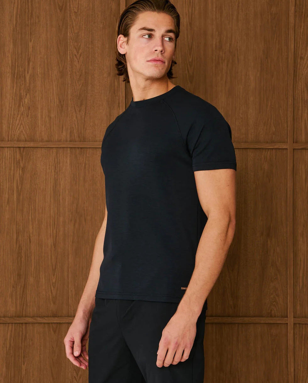 Men's Belier Navy Luxe Essential T Shirt — view 3