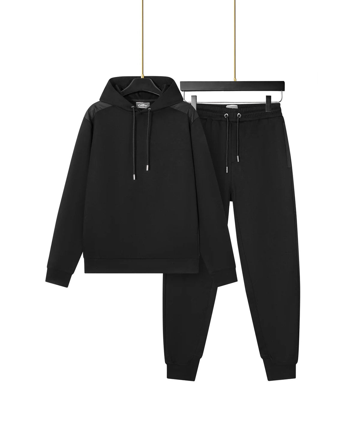 Men's Catini Coporto Hoodie in Black & Coporto Joggers Tracksuit Set — view 2