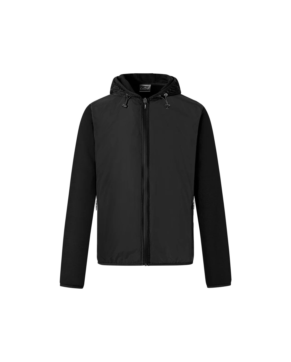 Men's Catini Trentino Tech Hoodie Jacket in Black — view 2