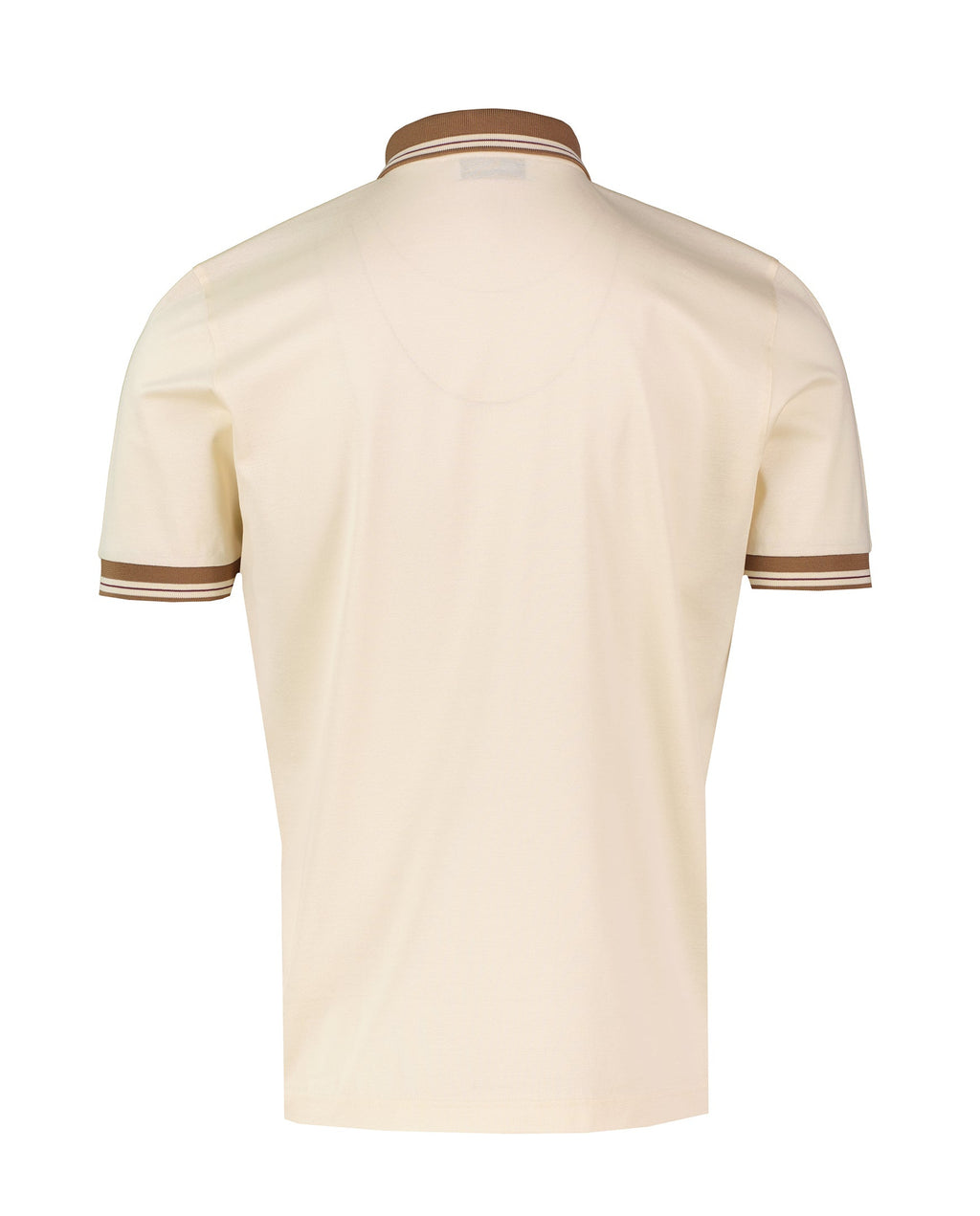 Men's Gran Sasso Beige Mercerised Zip Polo Shirt - image 3