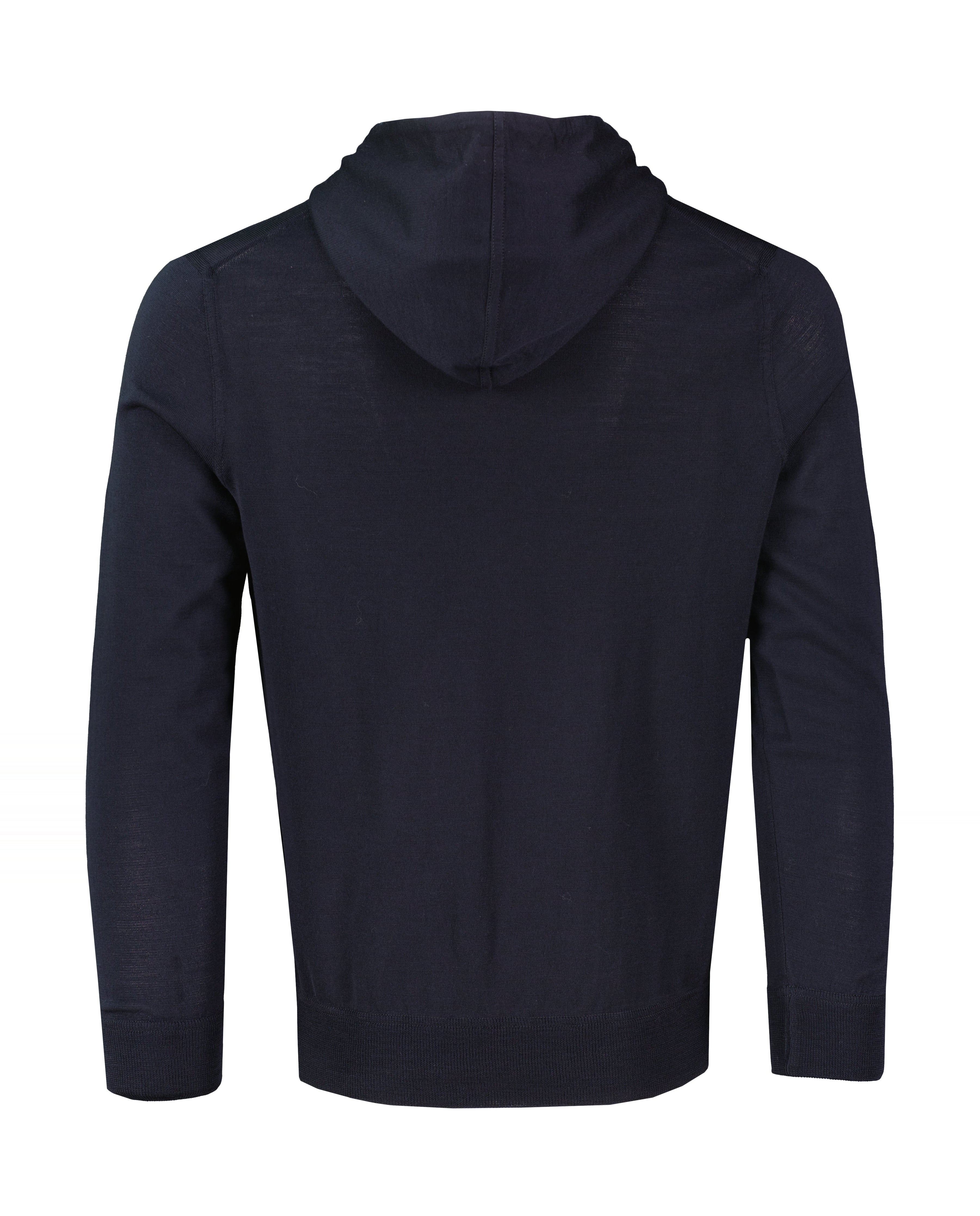 Men's Gran Sasso Navy Knitted Hoodie — view 2