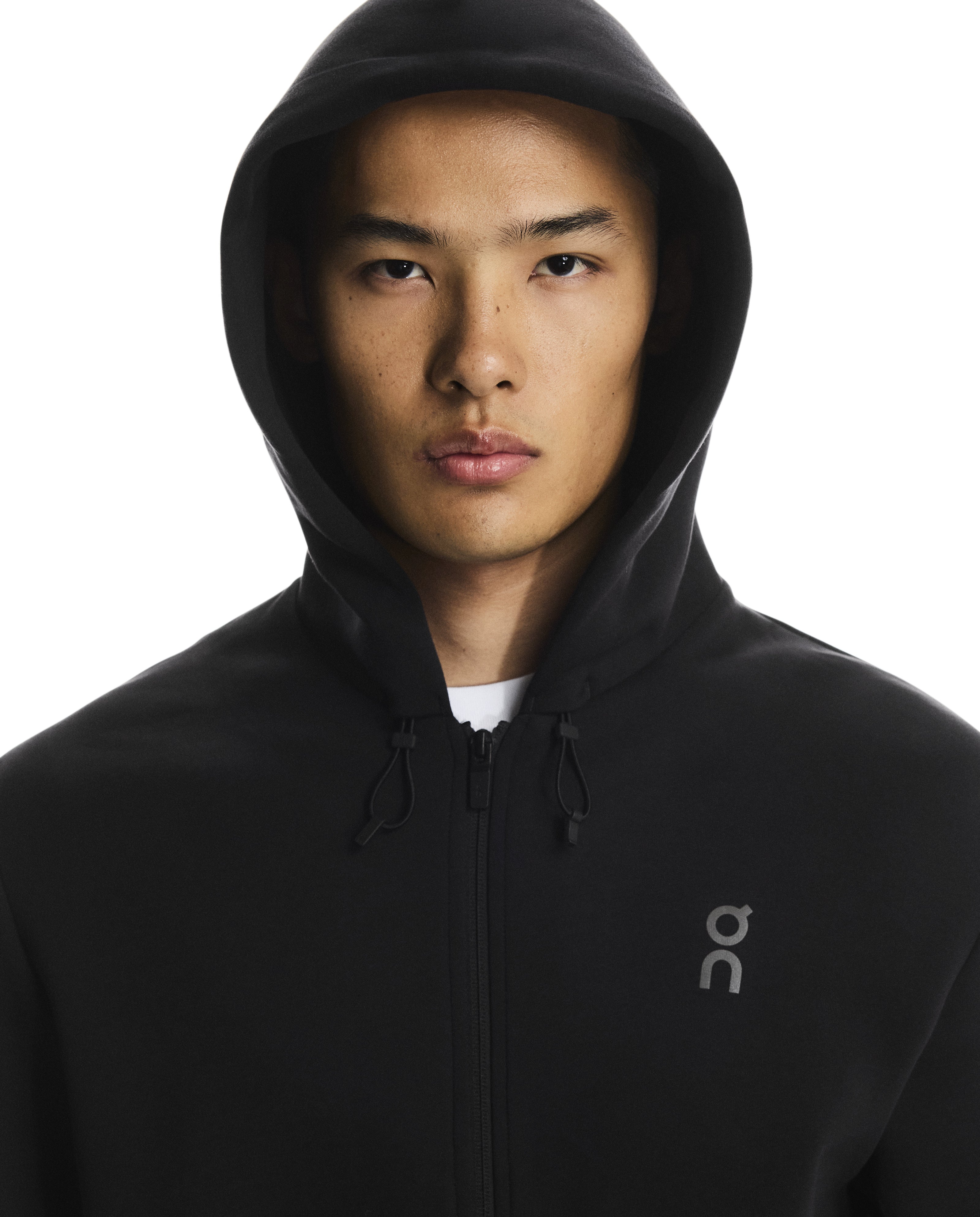 Men's On Running Black Focus Tech Zipped Hoodie — view 2