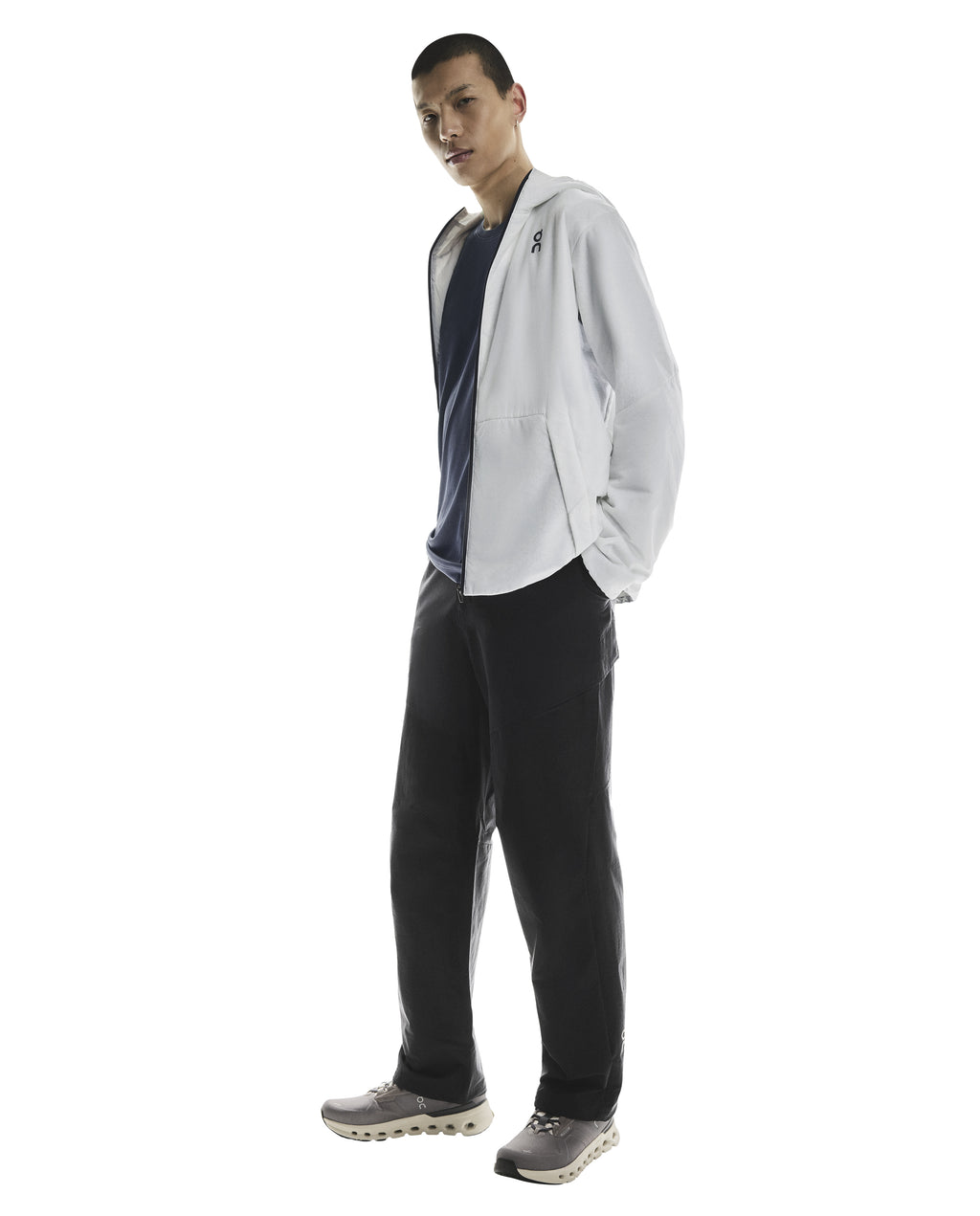 Men's On Running Black Water Resistant Trek Pants — view 2