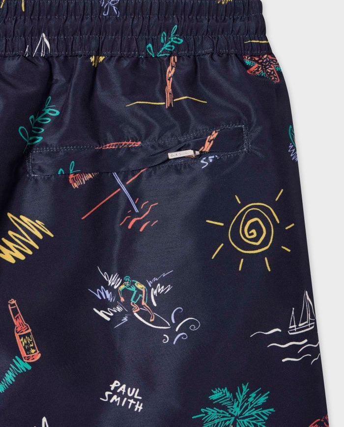 Men's Paul Smith Beach Print Swim Shorts — view 3