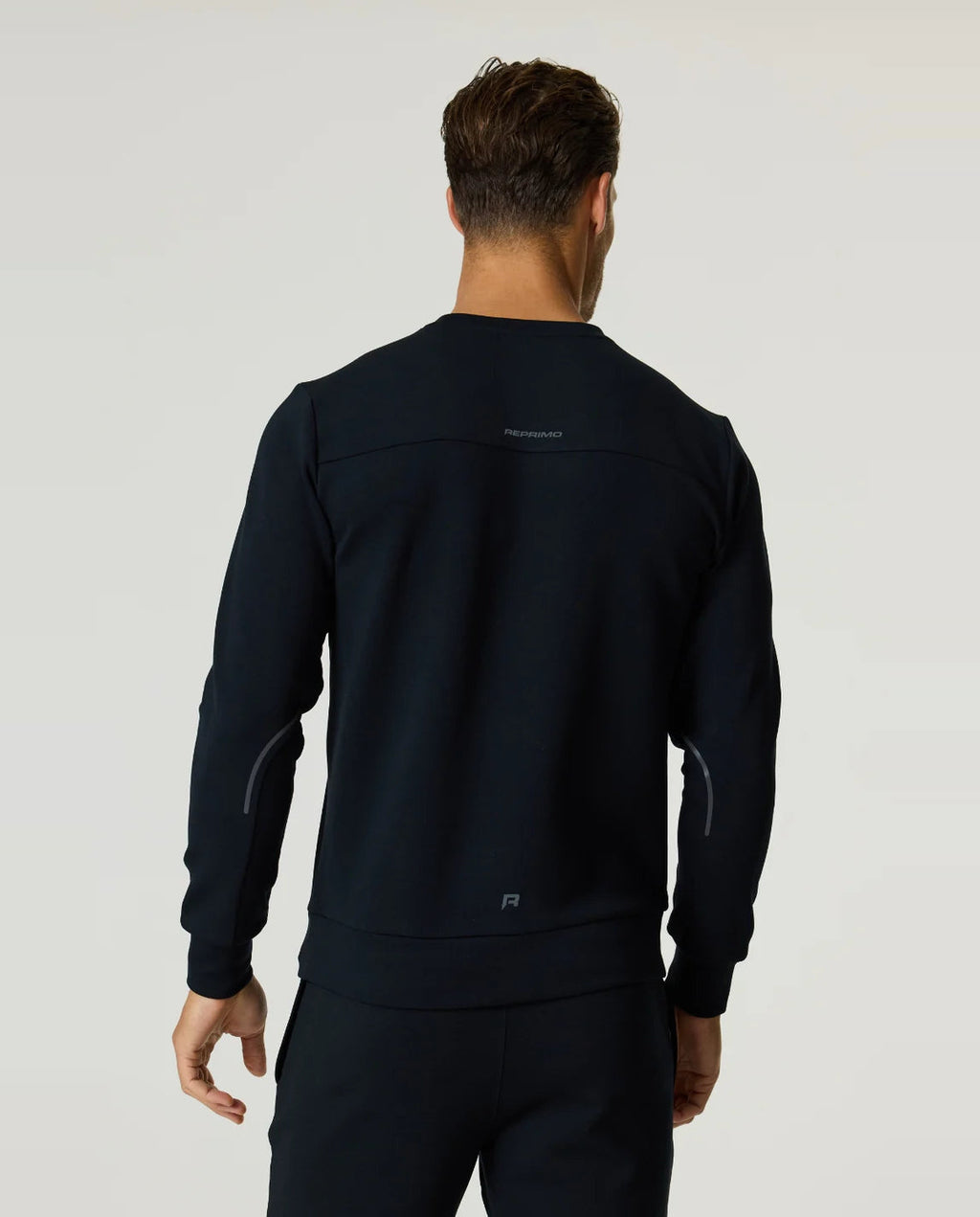 Men's Reprimo Black Motion Crew Neck Jumper — view 3