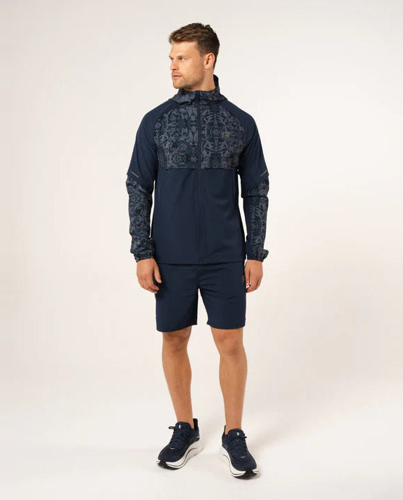 Men's Reprimo Navy Shibori Windbreaker — view 3