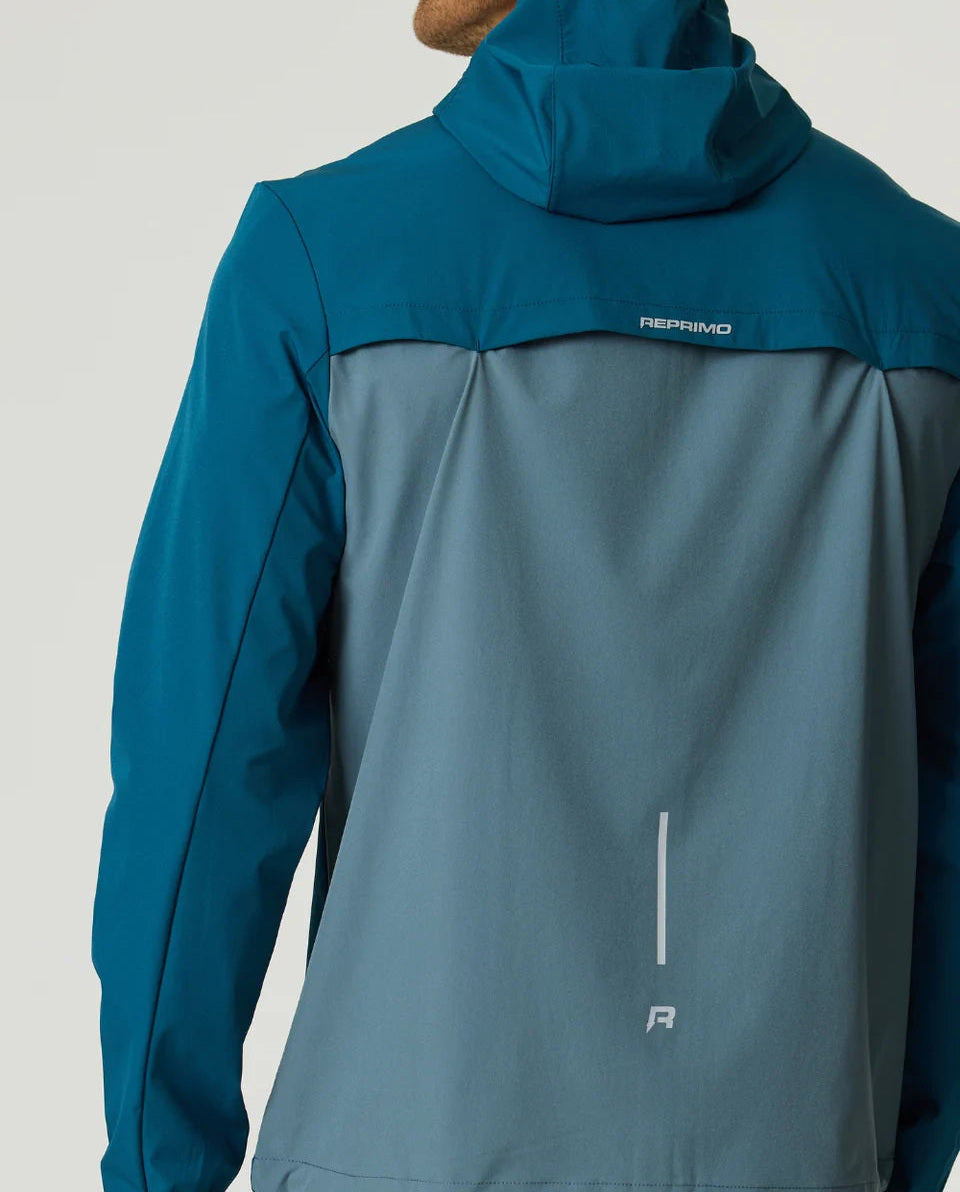 Men's Reprimo Tidal Teal Blue Steel Flight Windbreaker Tracksuit Jacket — view 3