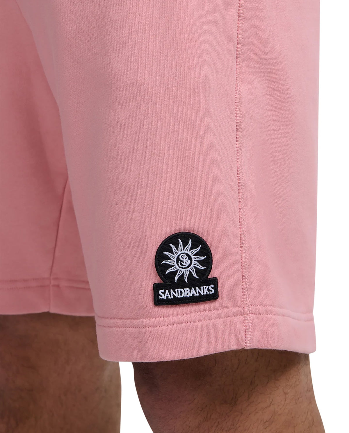 Men's Sandbanks Badge Logo Dusty Pink Shorts