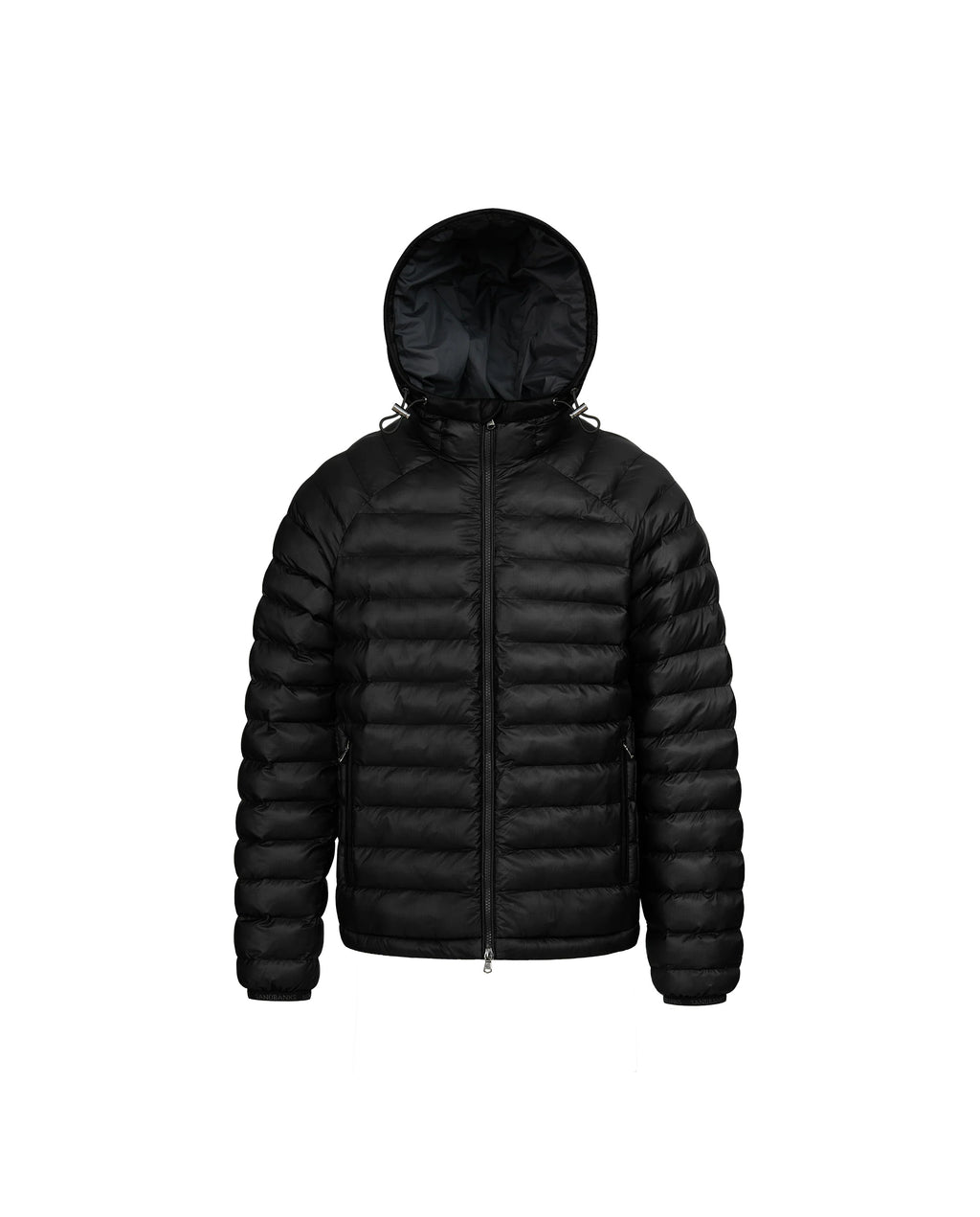 Men's Sandbanks Black Ragland Hooded Ripstop Micro Puffer Jacket - image 2