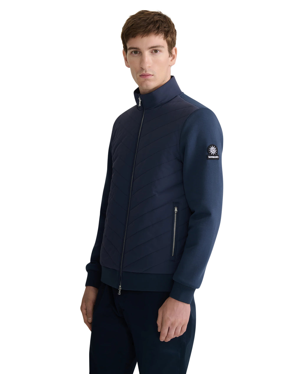 Men's Sandbanks Interlock Chevron Hybrid in Navy — view 2