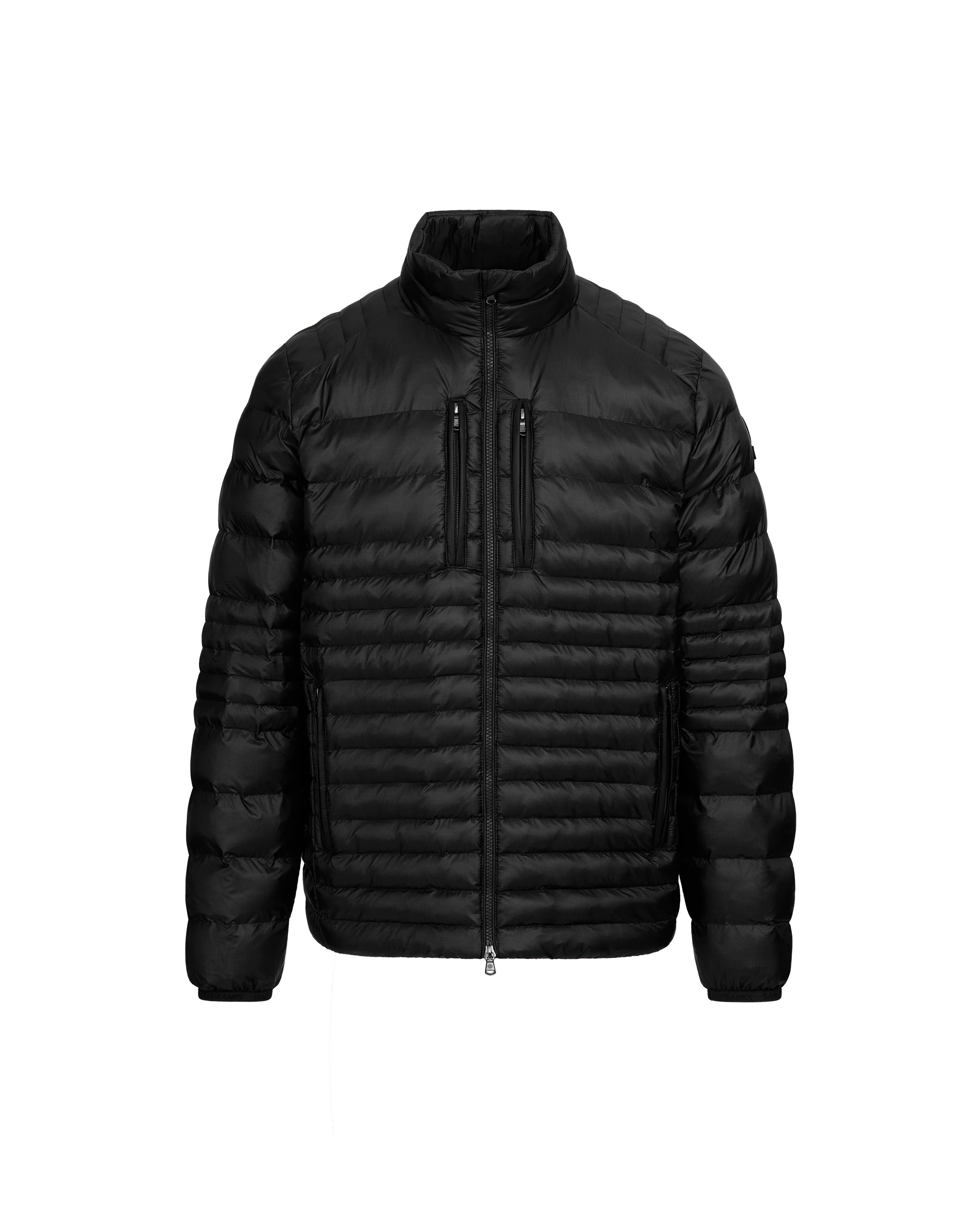 Men's Sandbanks Ripstop Micro Puffer Jacket in Black — view 2