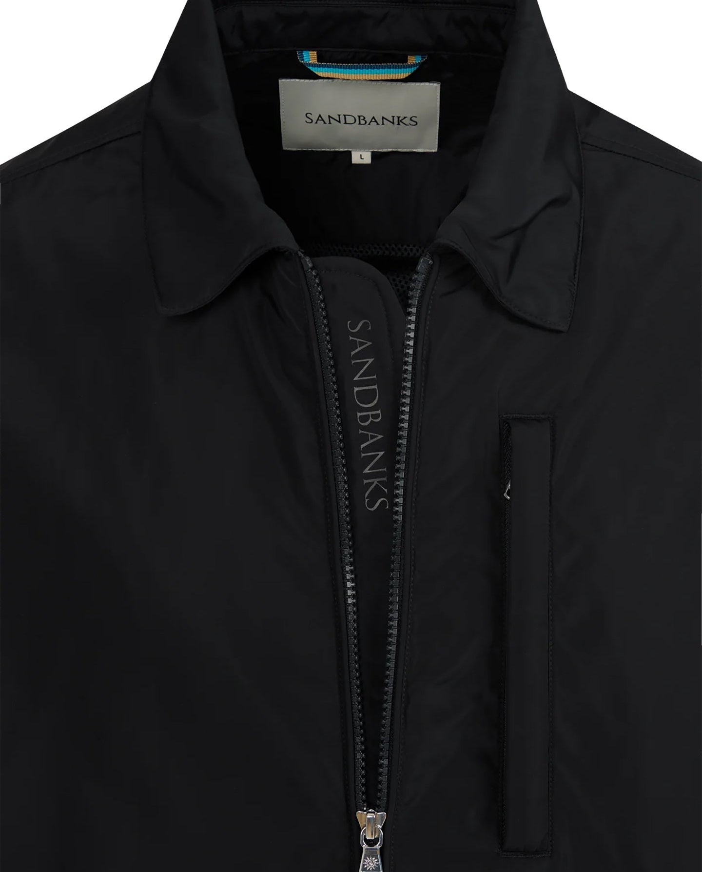 Men's Sandbanks Utility Nylon Black Overshirt - image 3