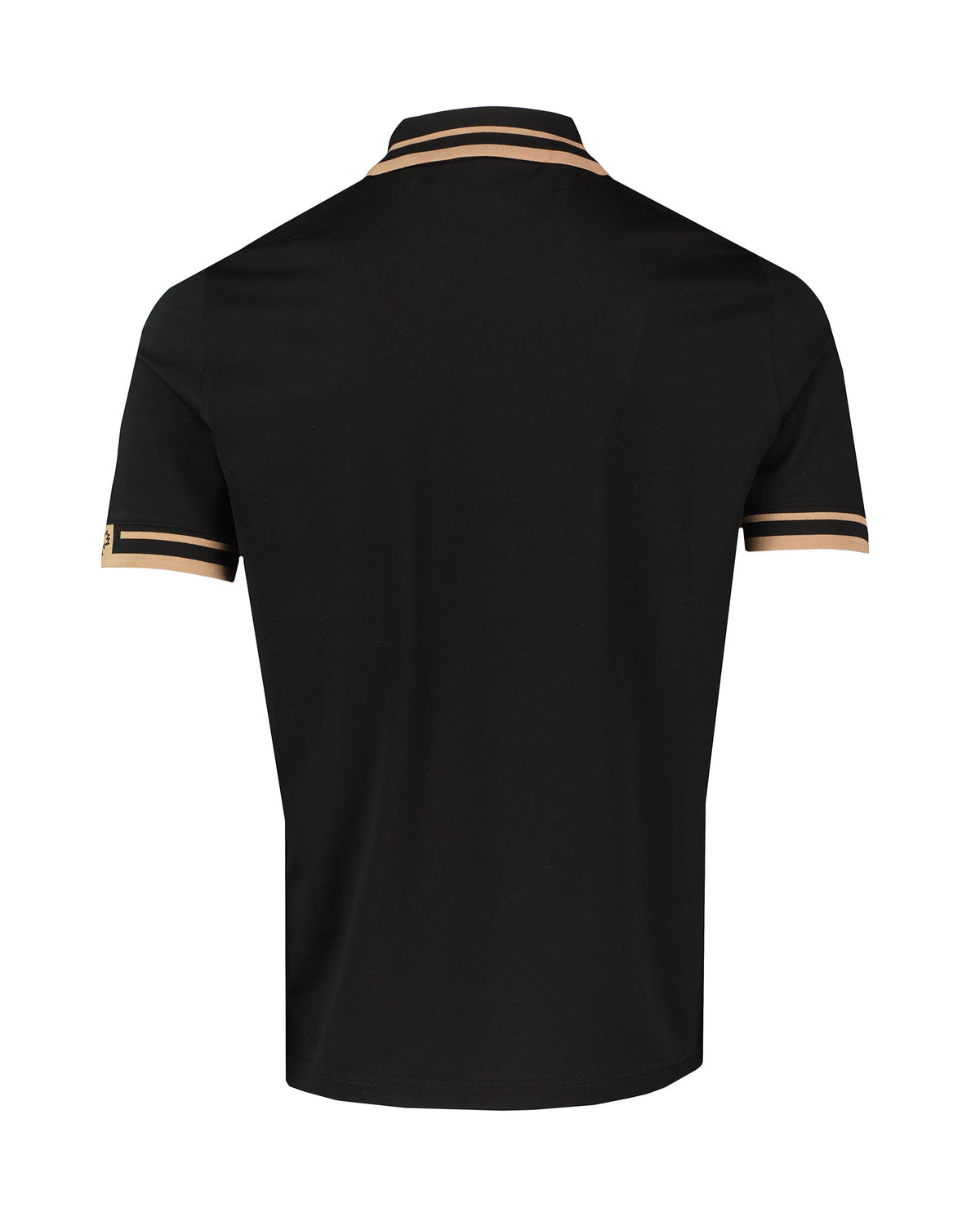 Men's Pal Zileri Black Mercerised Zip Polo — view 3