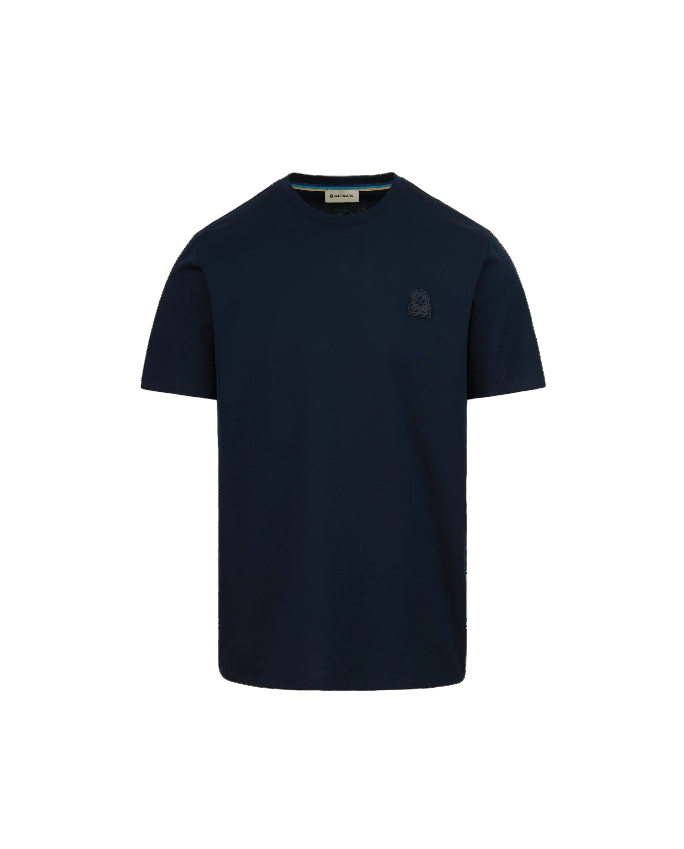Men's Sandbanks Rubberised Badge Logo Navy T Shirt - image 2
