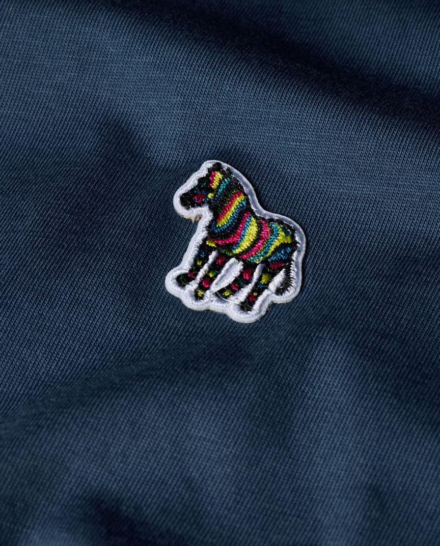 Mens Paul Smith Blue Zebra Logo T-Shirt — view 3