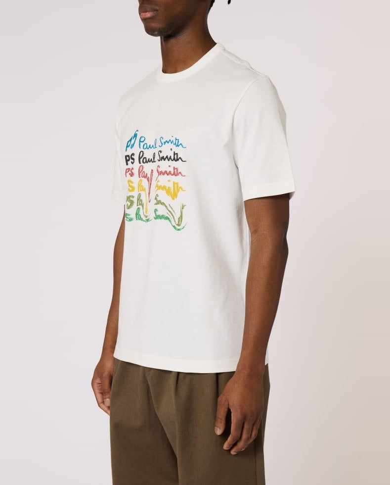 Mens Paul Smith White Regular Fit T Shirt
