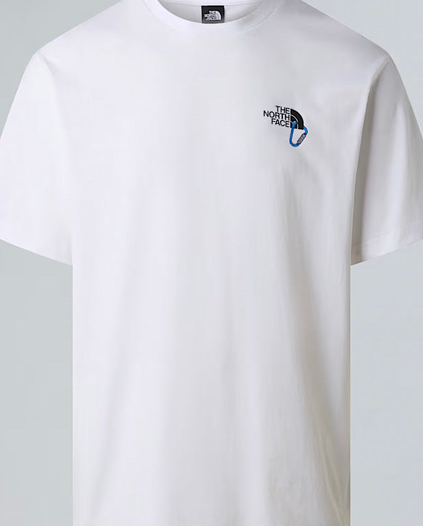 Mens The North Face Explore Carabiner Rel White T Shirt — view 3