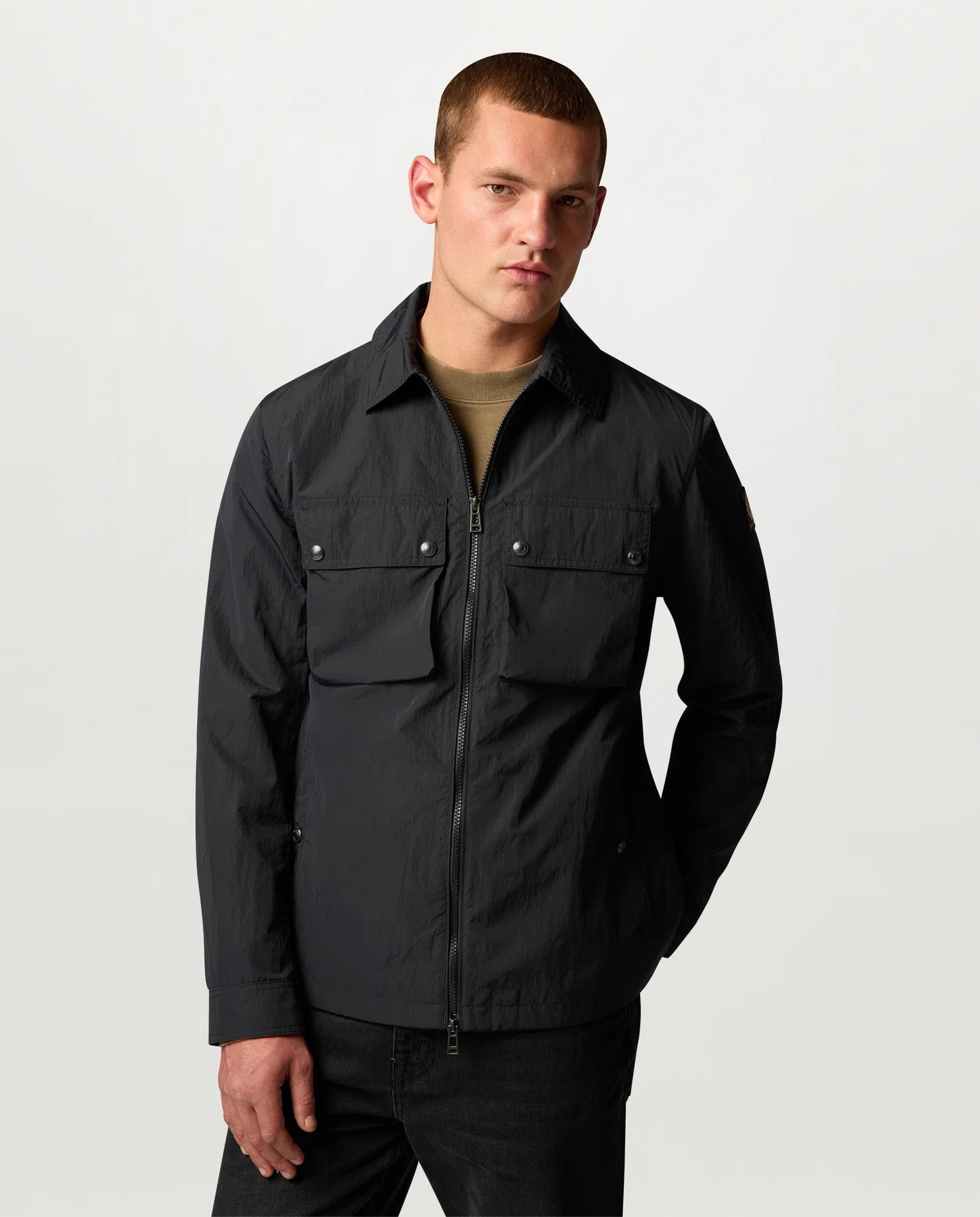 Mens Belstaff Tourer Overshirt Black Overshirts — view 2