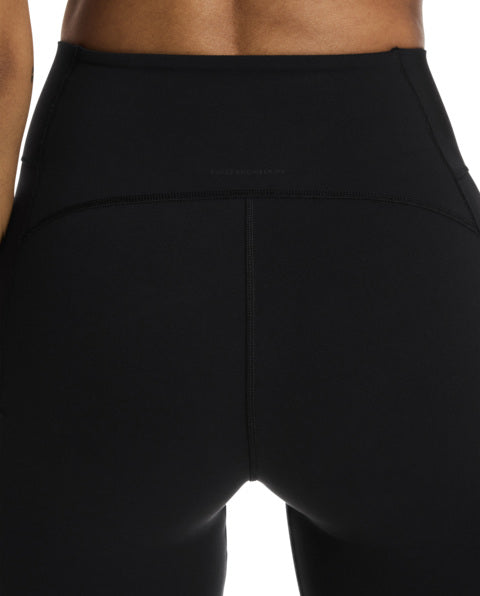 Black leggings worn by a person on a white background
