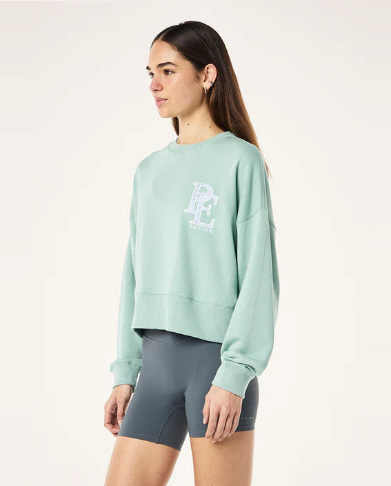 Women's P.E Nation Summit Sweat in Dusty Mint — view 3