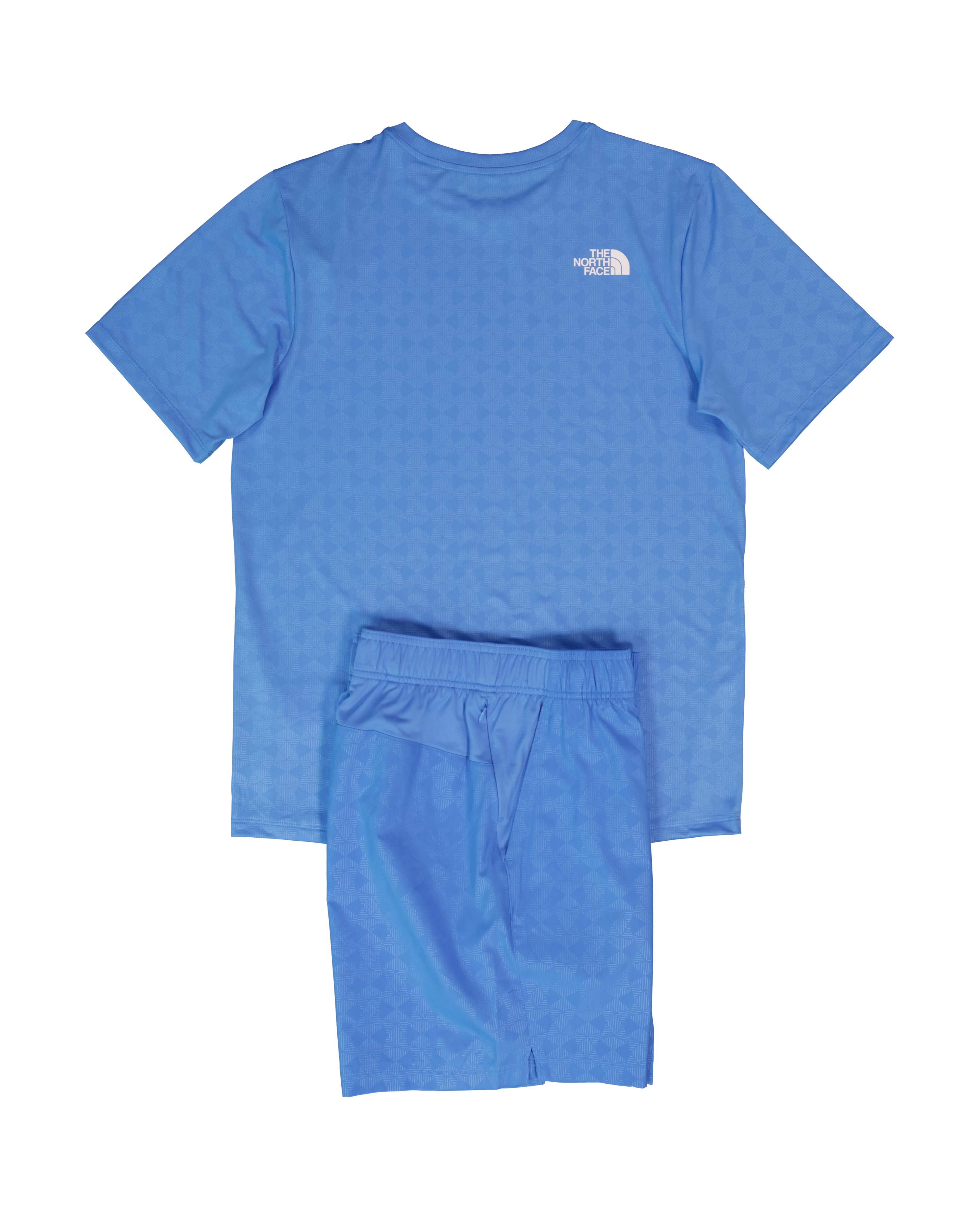 Mens The North Face 24/7 PTD EB RG SS Marina Blue T Shirt & Short Set — view 2