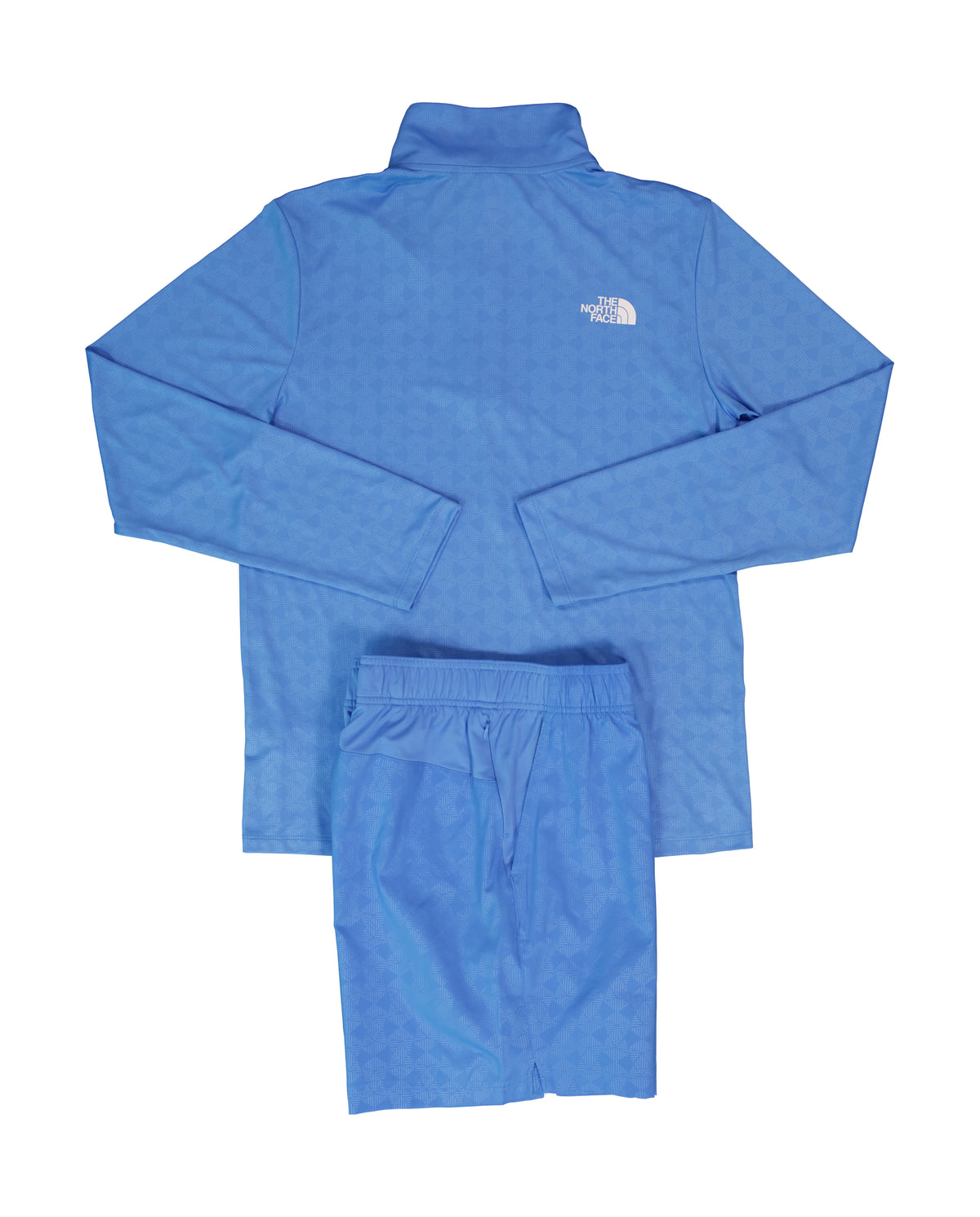 Mens The North Fcae 24/7 PT EMB Marina Blue 1/4 Zip Top & Short Set — view 2