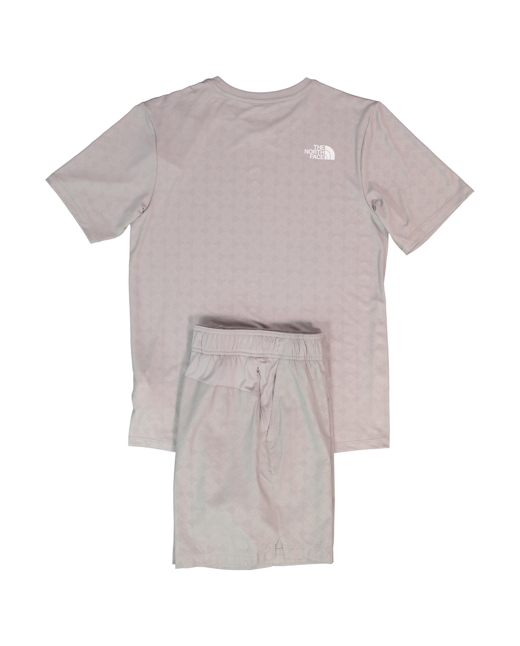 Mens The North Face 24/7 PTD EB RG SS Meld Grey T Shirt & 7IN Meld Grey Short Set — view 2