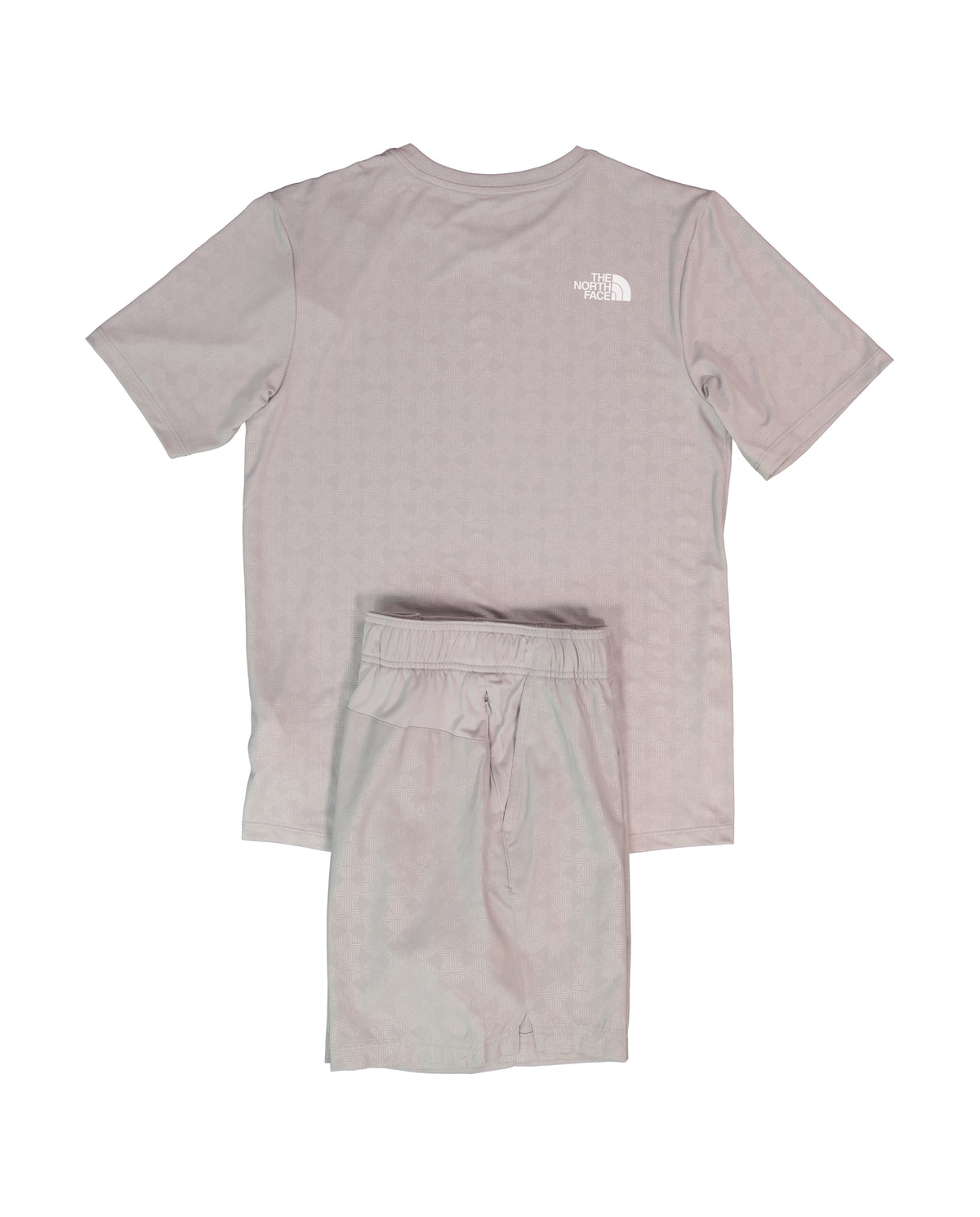 Mens The North Face 24/7 PTD EB RG SS Meld Grey T Shirt & 7IN Meld Grey Short Set — view 2