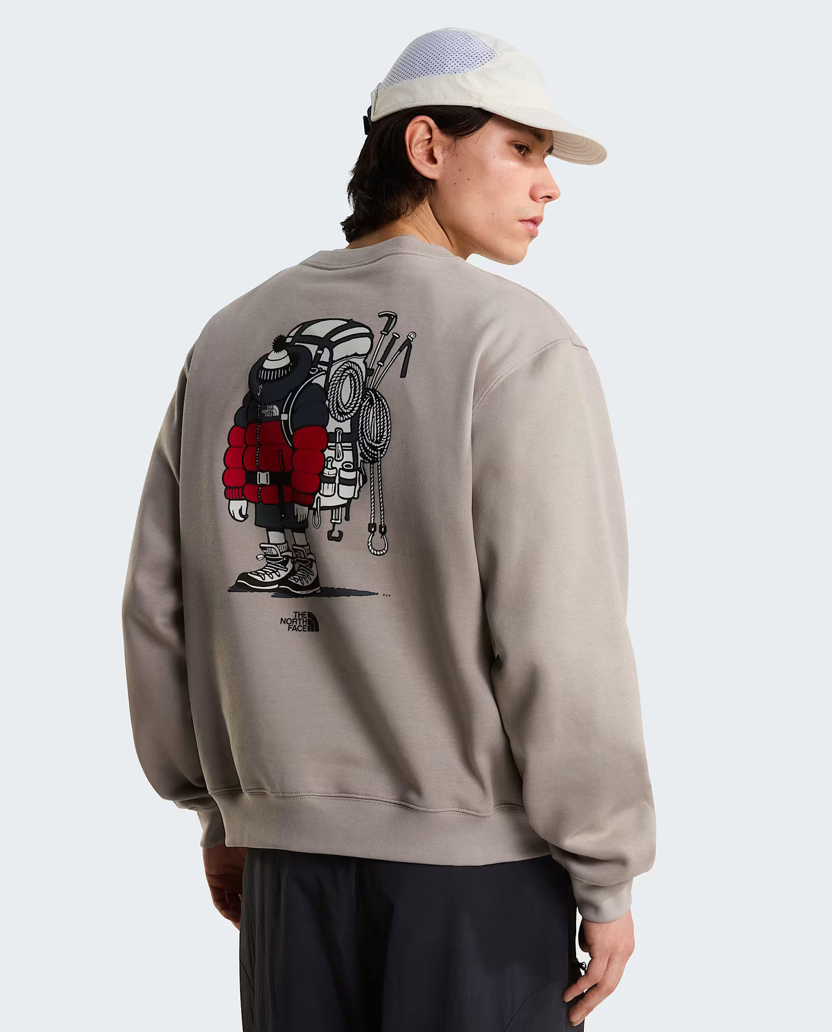 The North Face Gear Up Get Out Relaxed Crew Sweatshirt Stone Slab — view 2