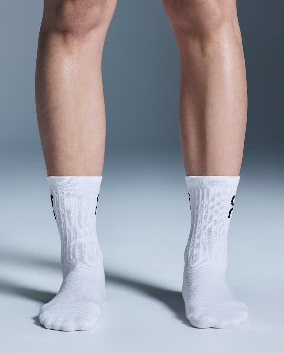 Unisex On Running White Logo High 3-Pack Socks — view 3
