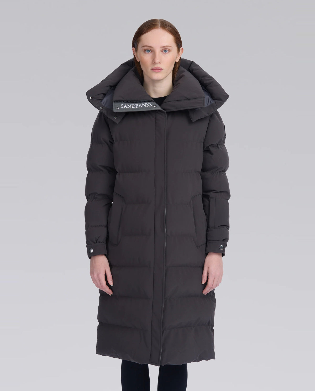 Women's Sandbanks Haven Charcoal Long Puffer Jacket - image 3