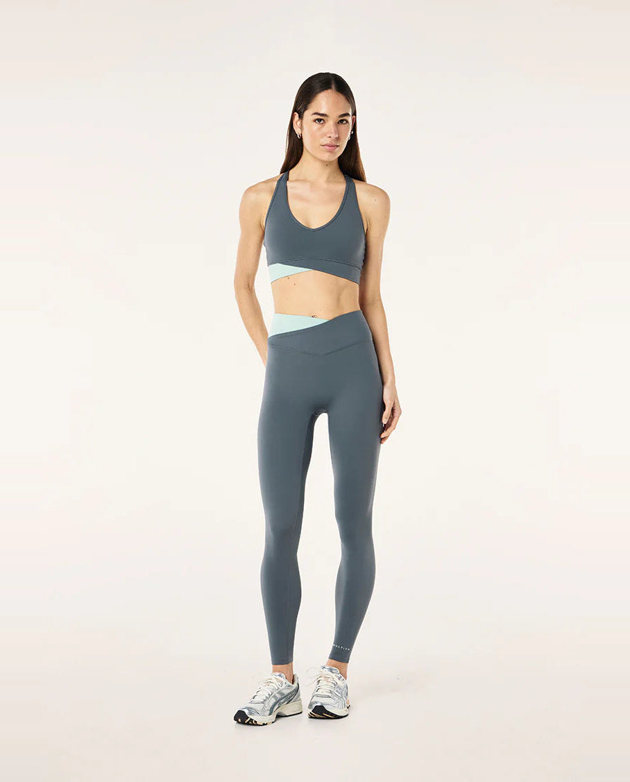 Women's P.E Nation Wander Sports Bra in Thunder — view 3