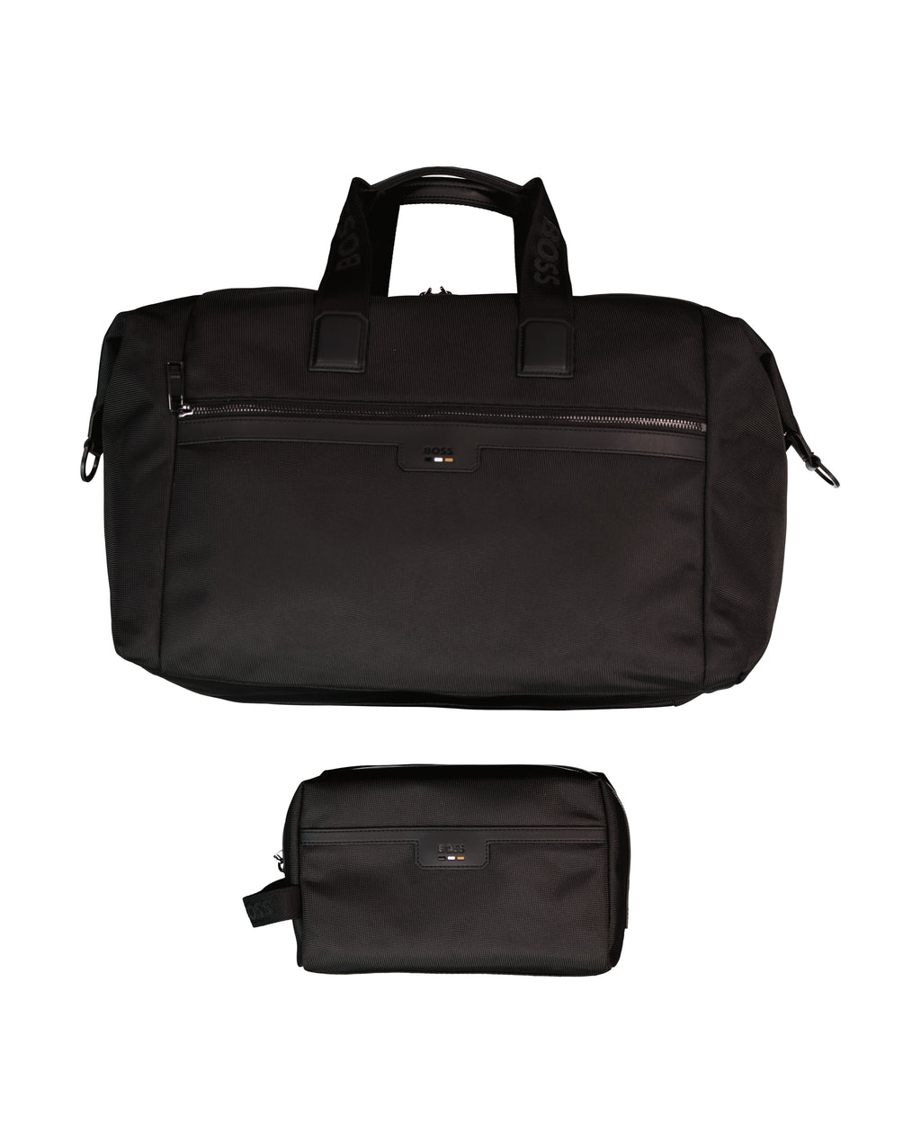 Men's BOSS Black Ray_N Black Soft Holdall Bag & Ray_N Black Wash Bag Two Piece Gift Set — view 3