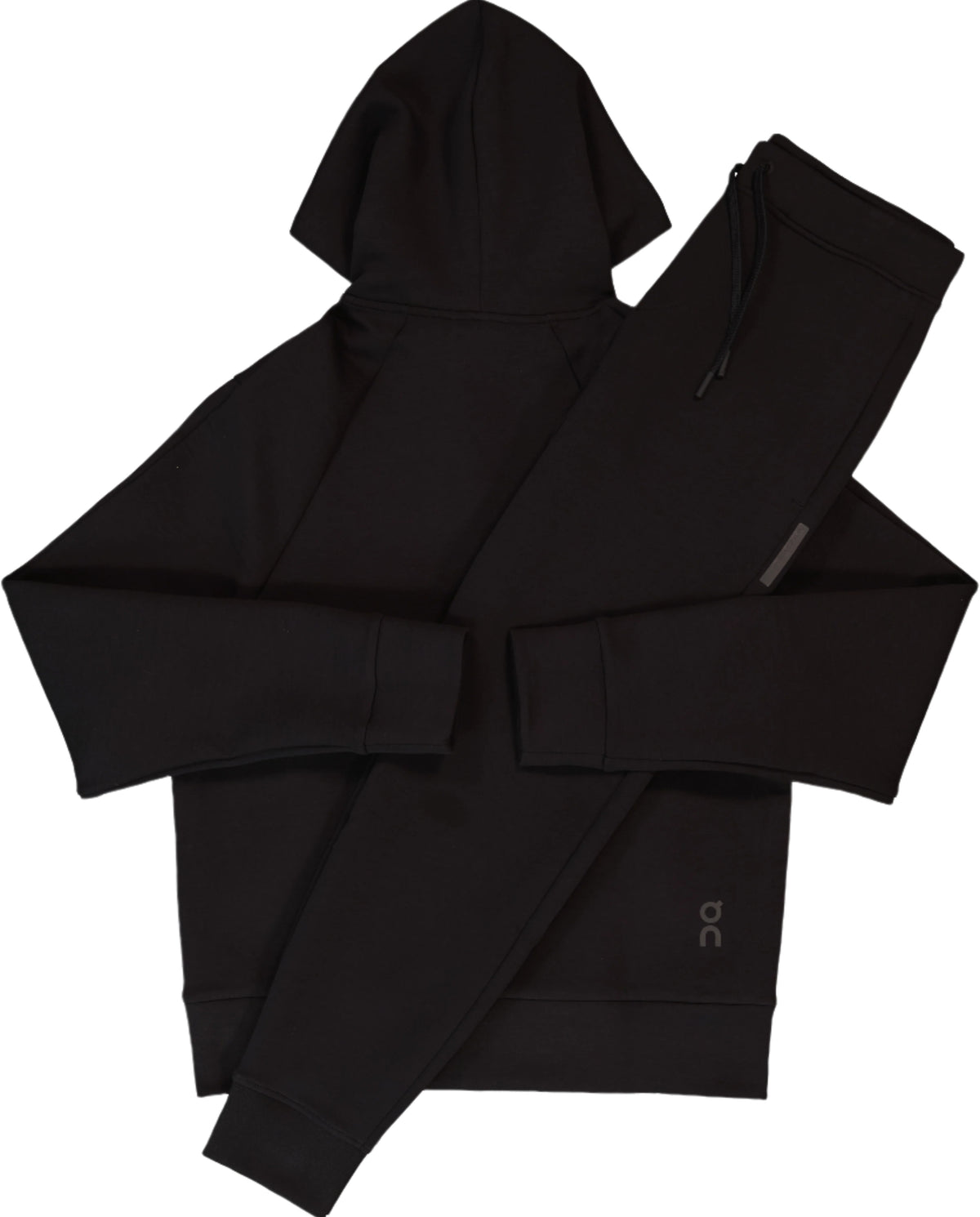 Men's On Running Black Focus Tech Hoodie & Pant Tracksuit Set — view 2