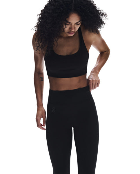 Women's On Running Black Core Bra & 7/8 Studio Tights Set — view 2