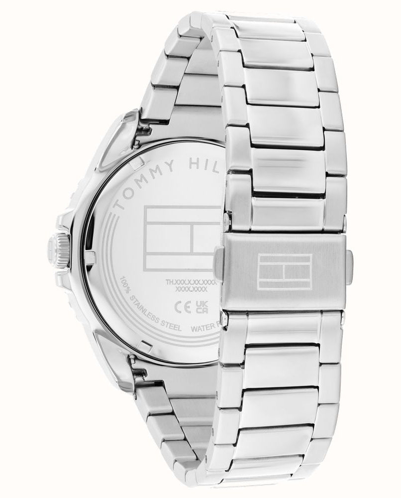 Tommy Hilfiger Mens Oceanic Black Dial Bracelet Watch Stainless Steel by Tommy Hilfiger