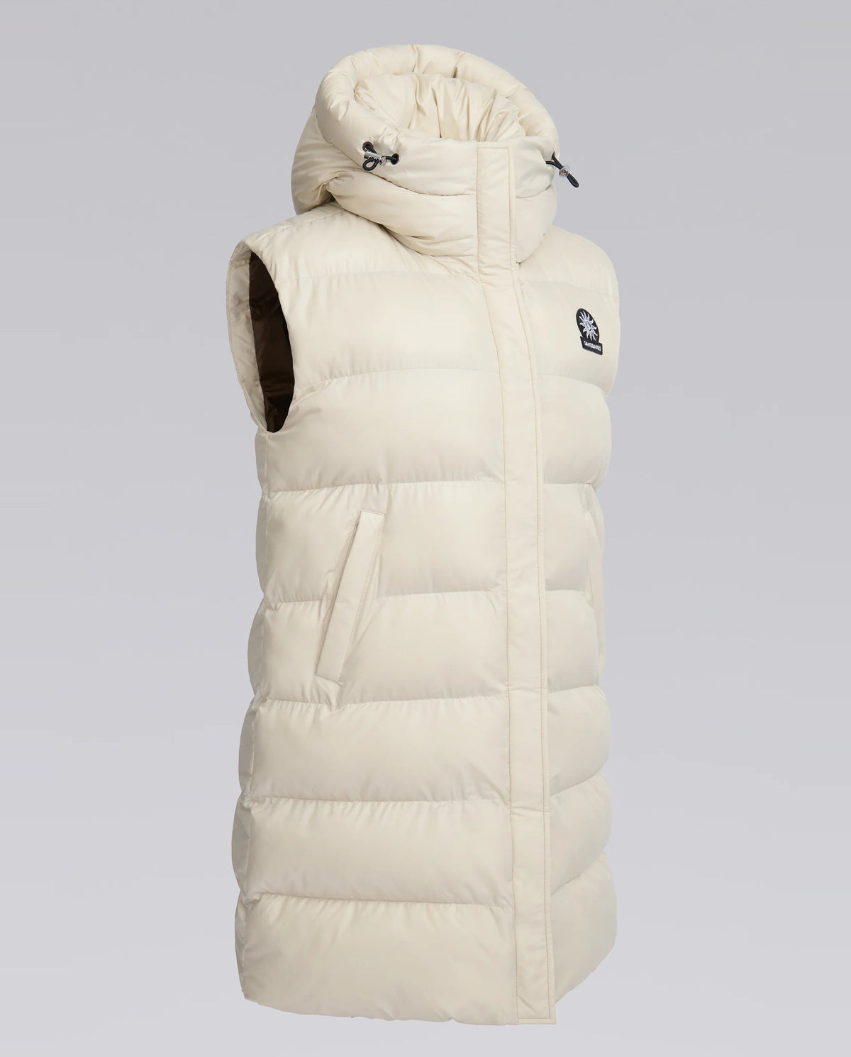 Women's Sandbanks Stone Bay Long Hooded Gilet - image 3