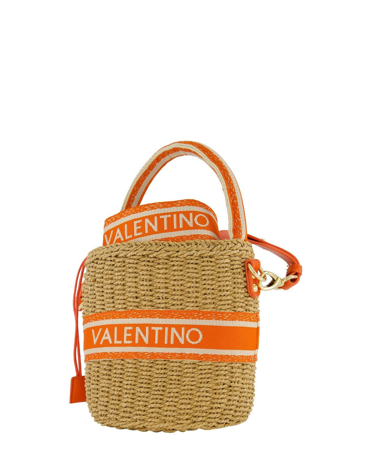 Women's Valentino Boho Bucket Bag in Natural Orange