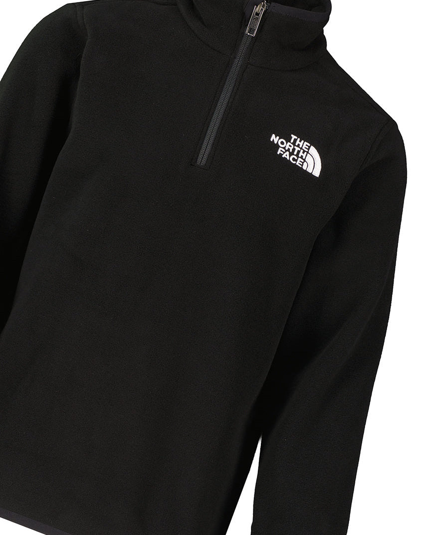 Boys The North Face Teen Glacier 1/4 Zip Black Fleece — view 3